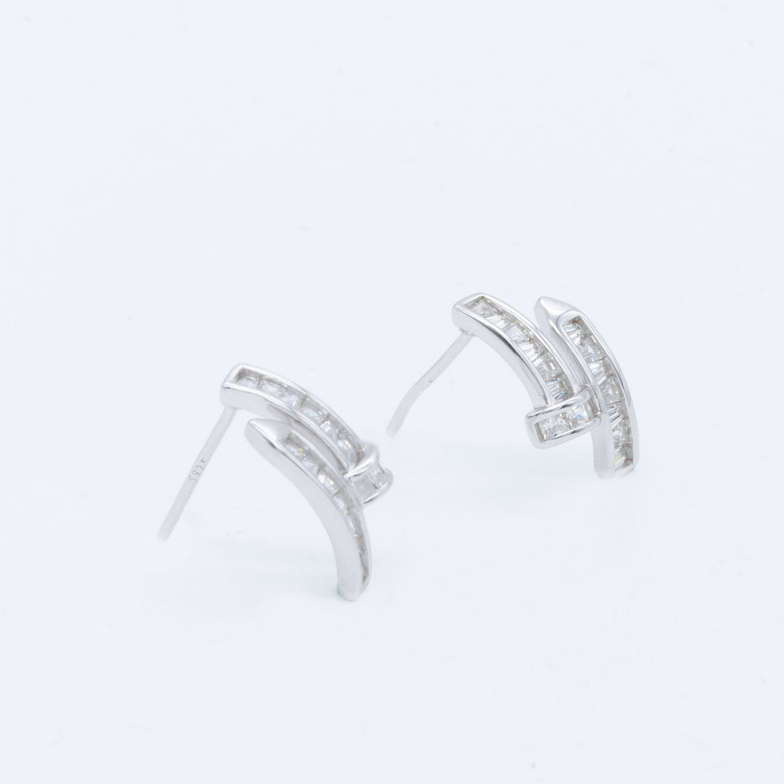 Modern Elegance Baguette Earrings