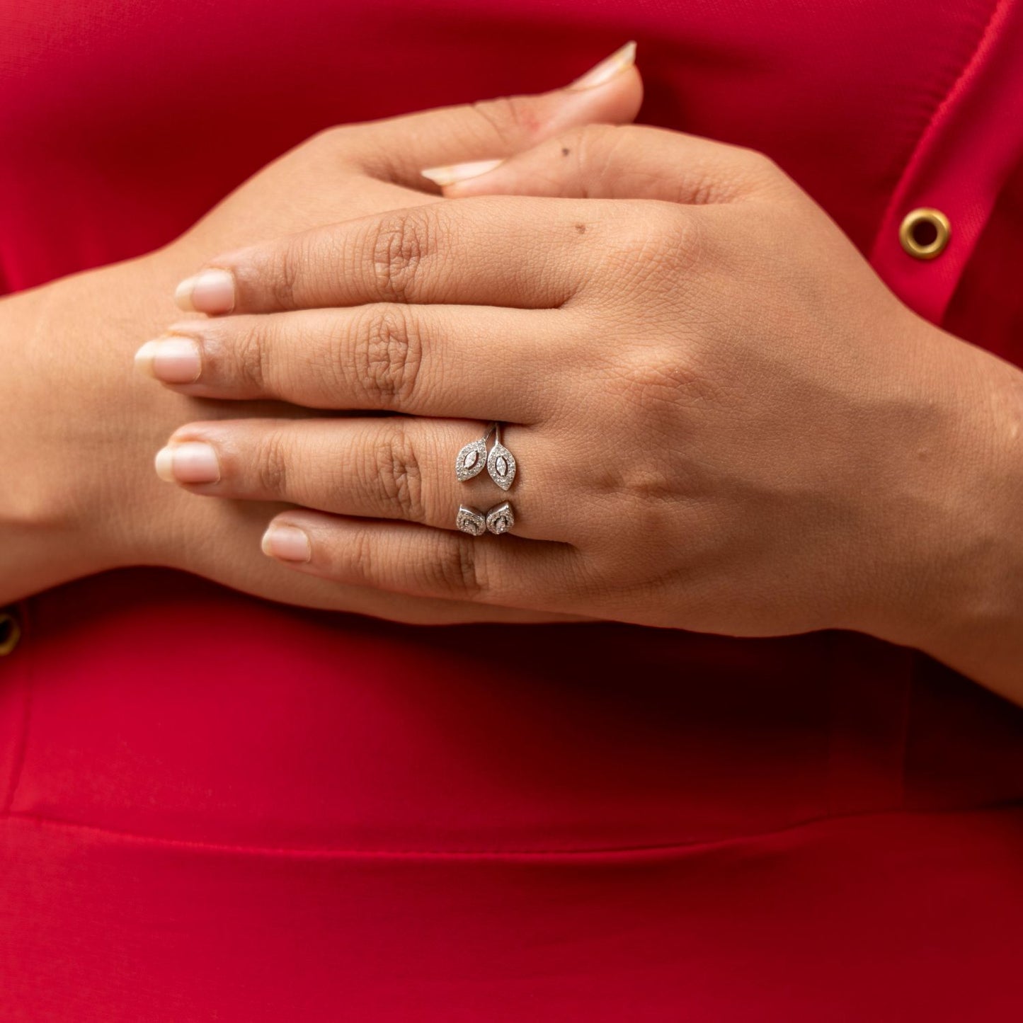 Quad Marquise Leaf Ring