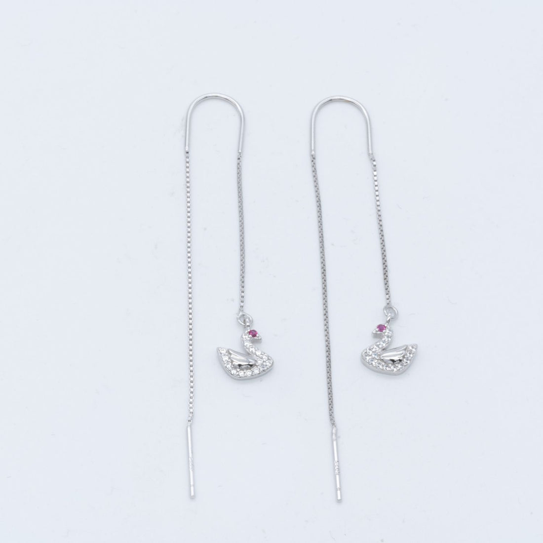 Swan Elegance Threader Earrings
