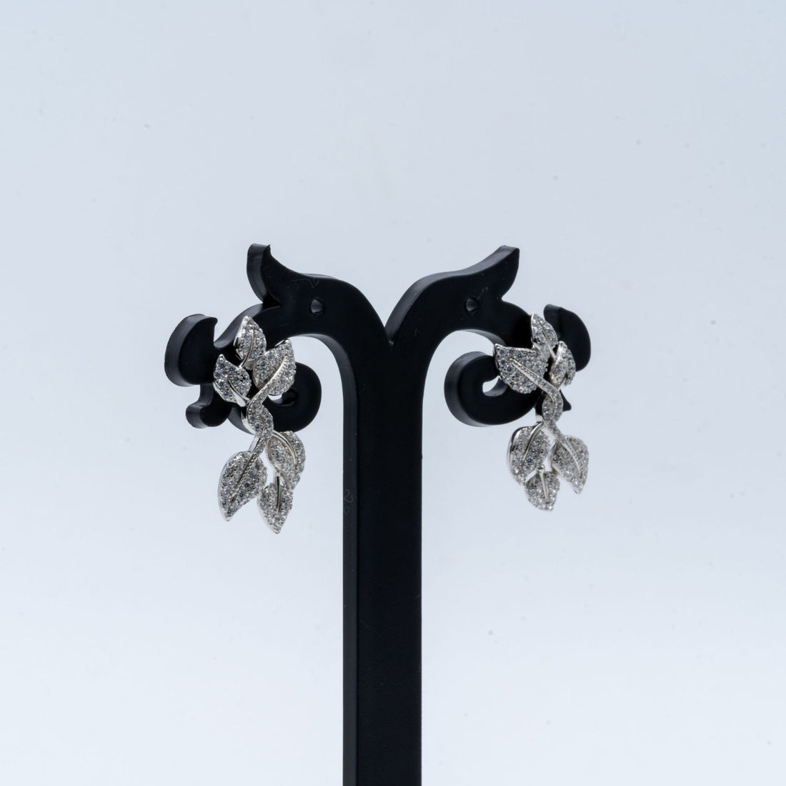 Crystal Leaf Earrings
