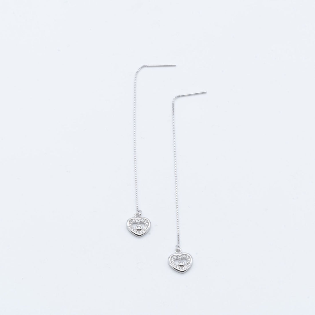 Heart Charm Sui Dhaga Earrings