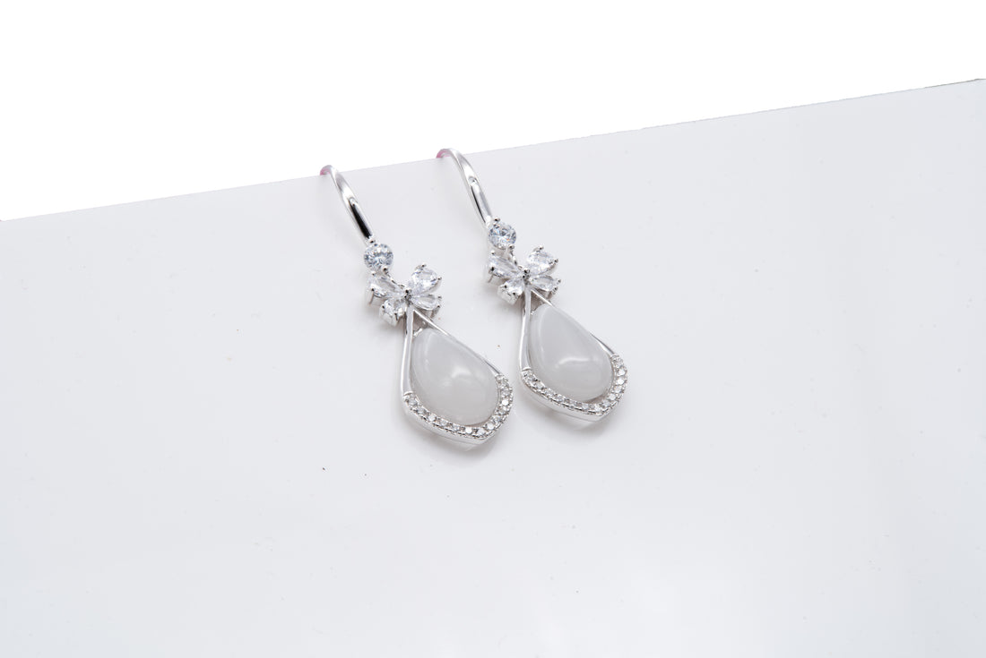 Moonlit Teardrop Blossom Earrings