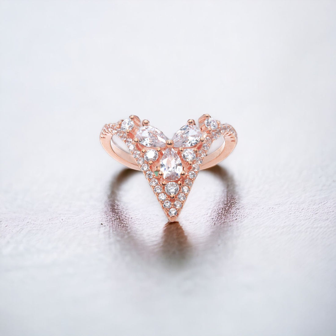Rose Gold Vanki Statement Ring
