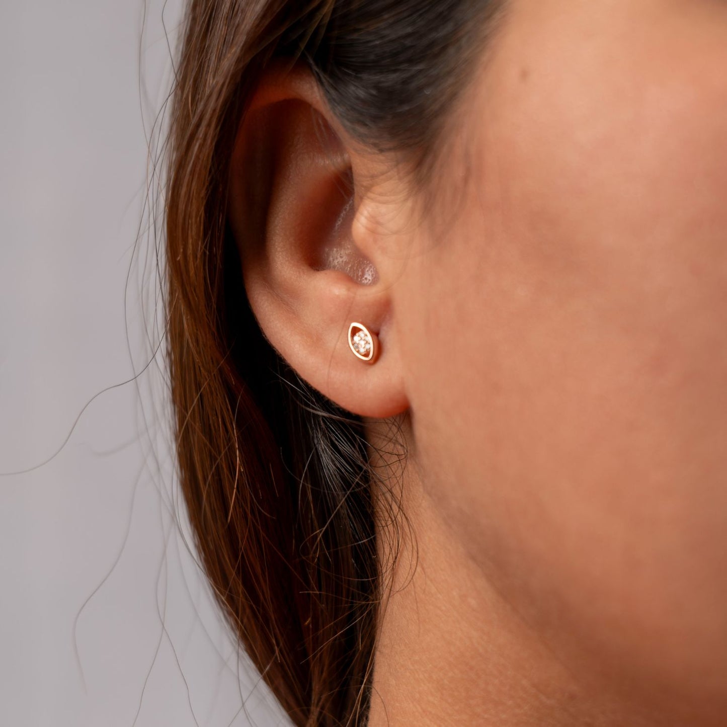 Tiny Teardrop Stud Earrings