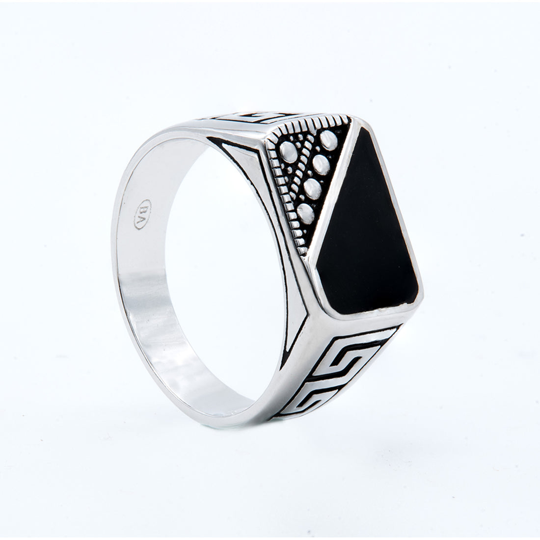 Men's Onyx Geometric Signet Ring
