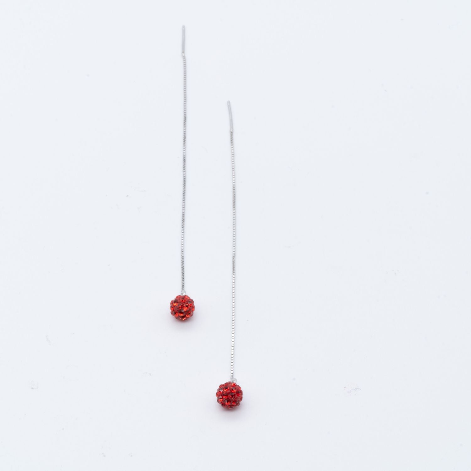 Ruby Sparkle Sui Dhaga Earrings