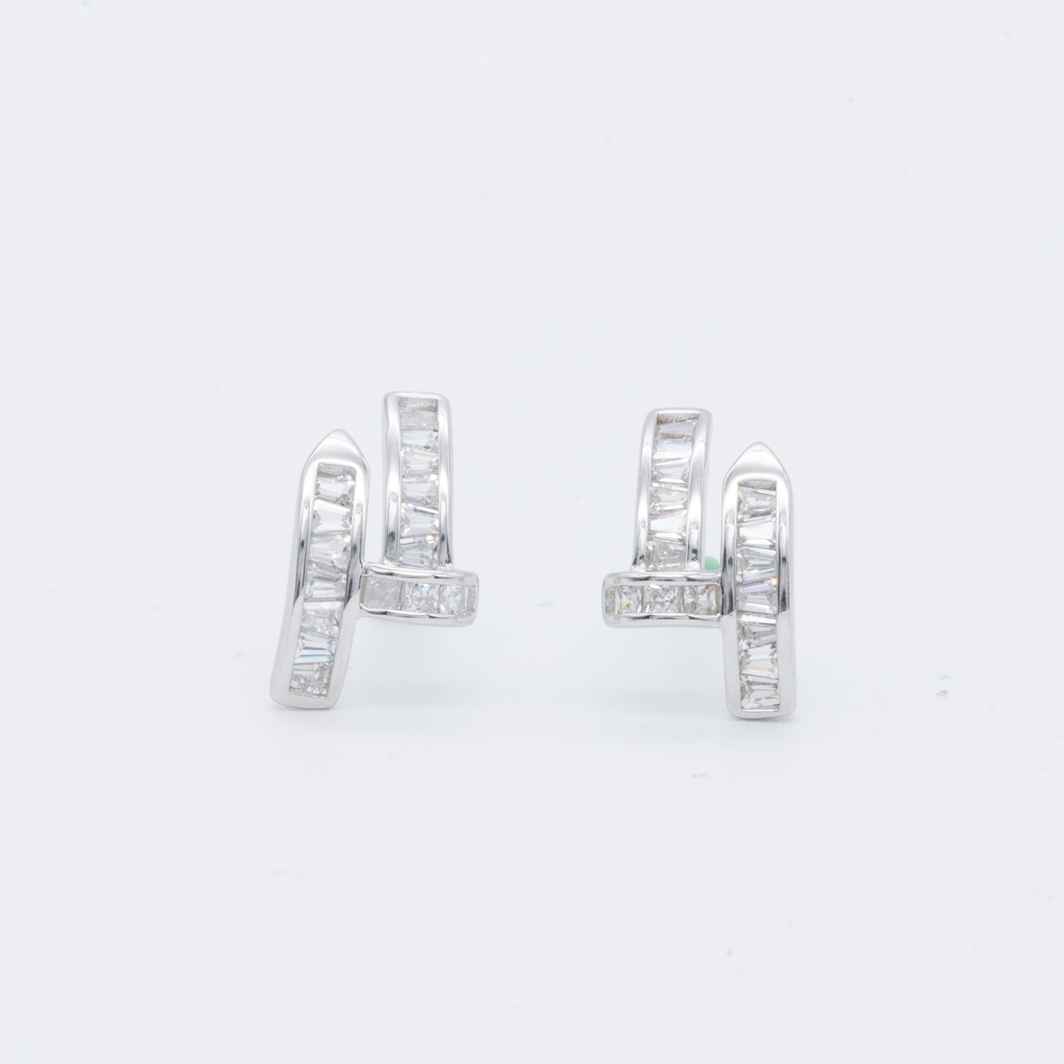 Modern Elegance Baguette Earrings