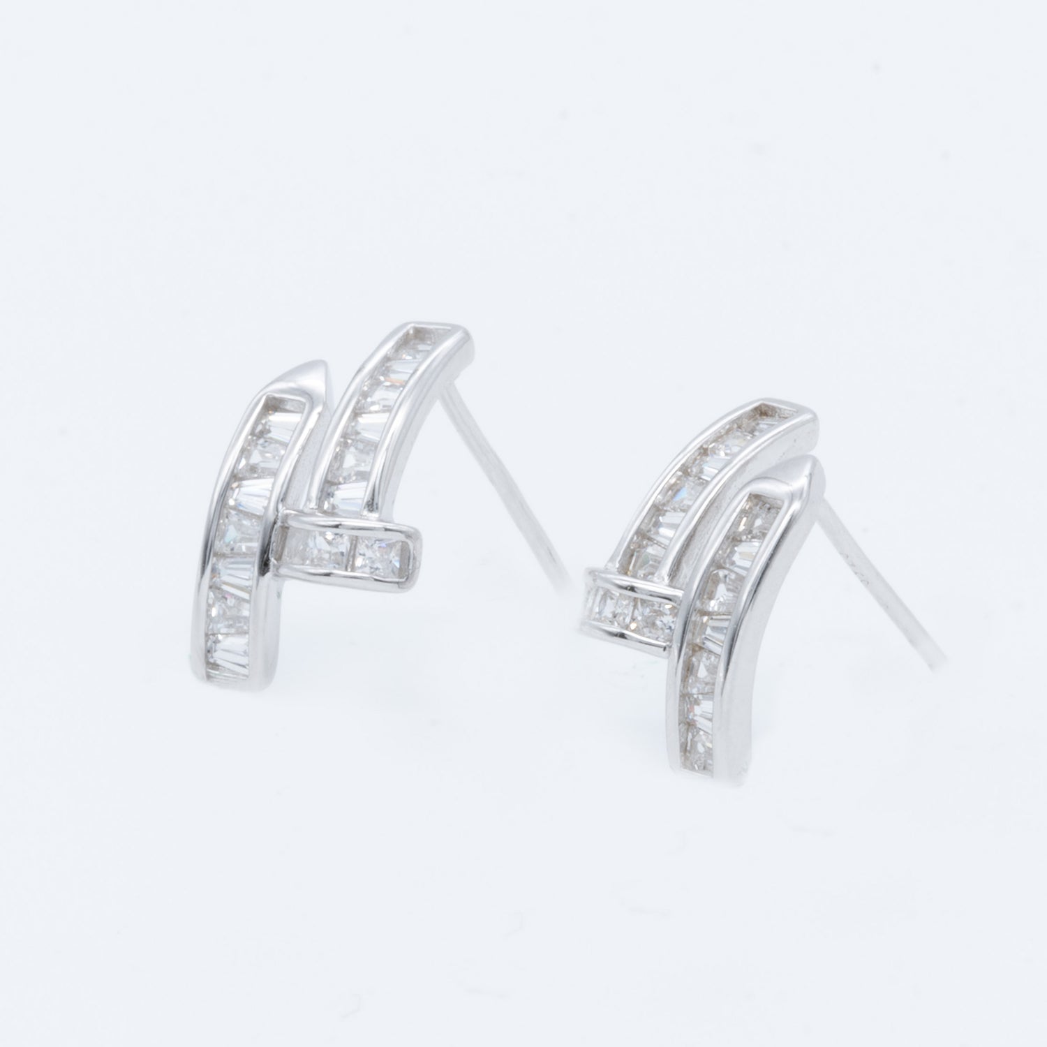 Modern Elegance Baguette Earrings
