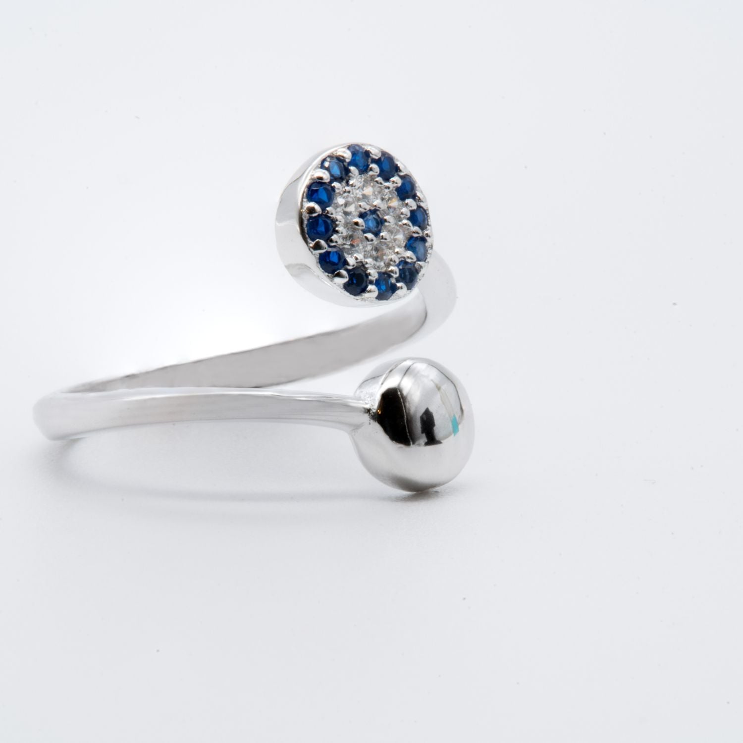 Blue Halo Open Ring
