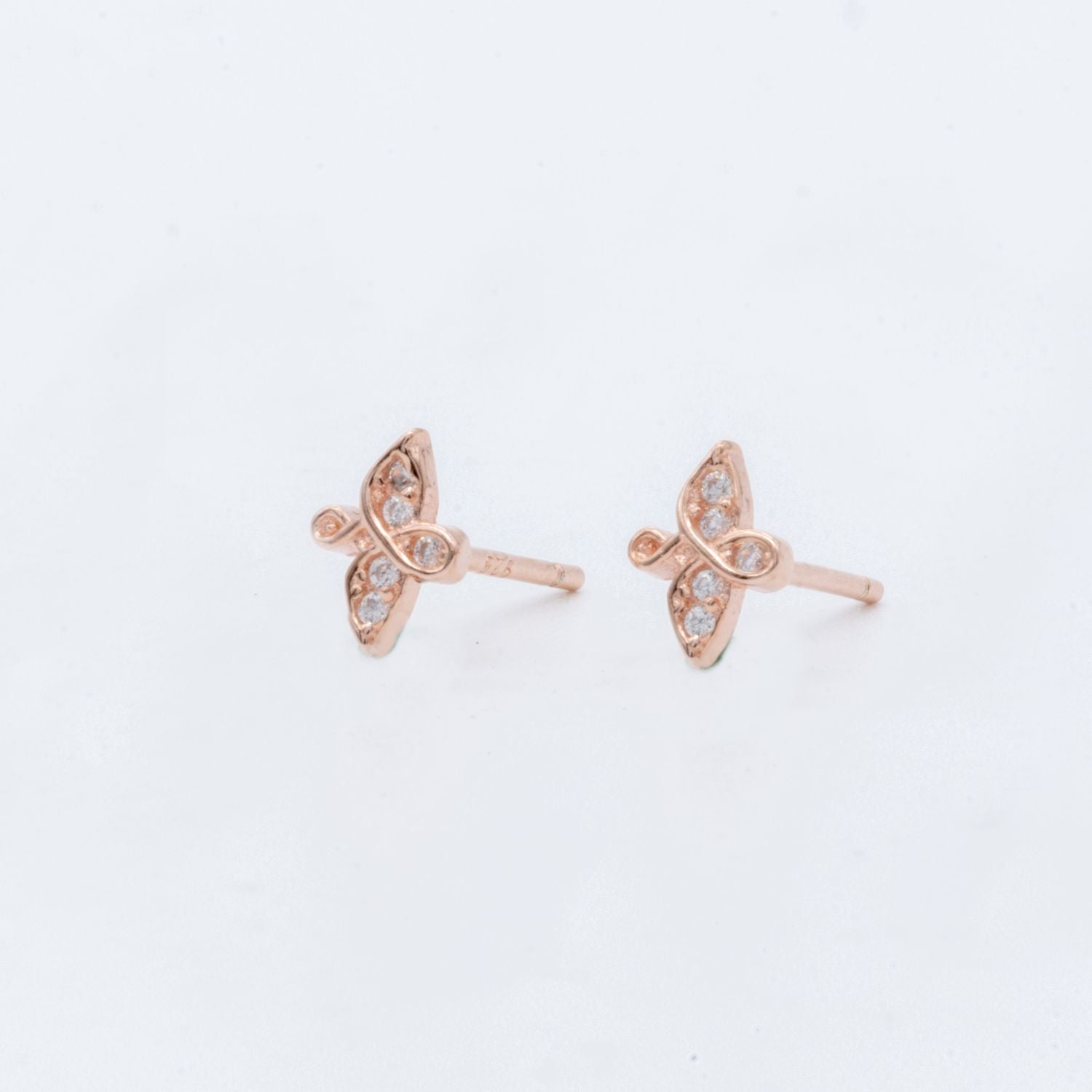 Petite Butterfly Sparkle Stud Earrings