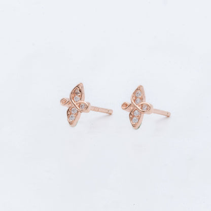 Petite Butterfly Sparkle Stud Earrings