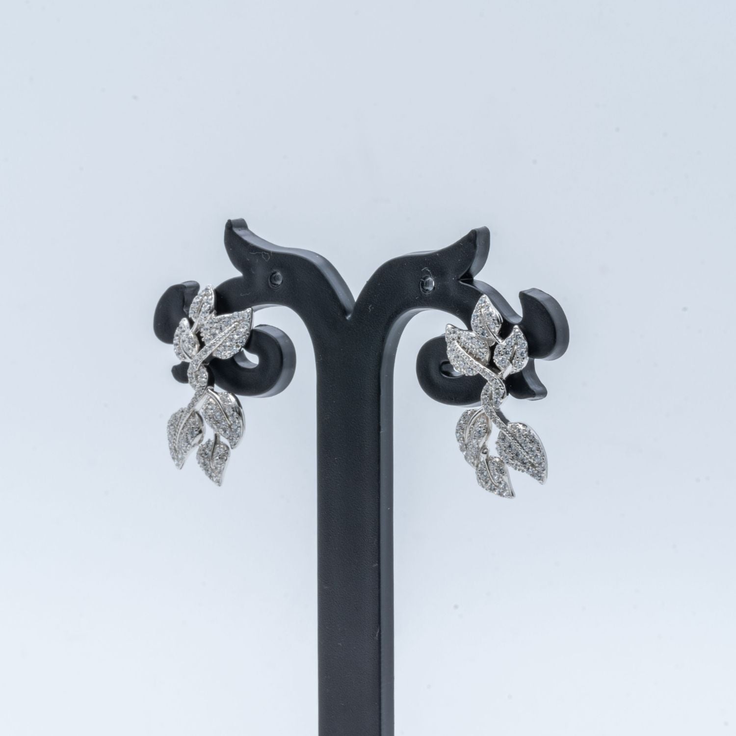 Crystal Leaf Earrings