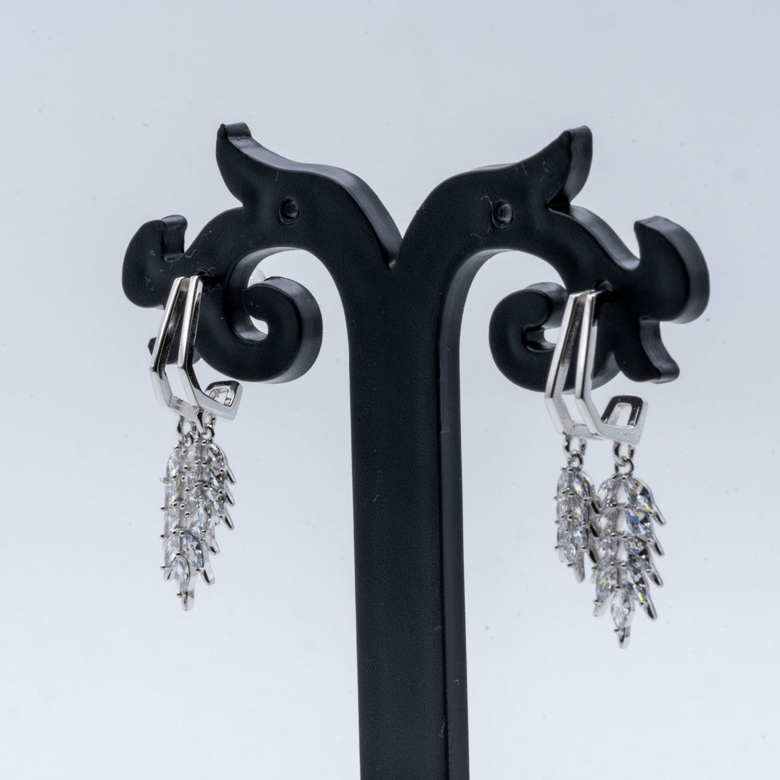 Crystal Leaf Earrings