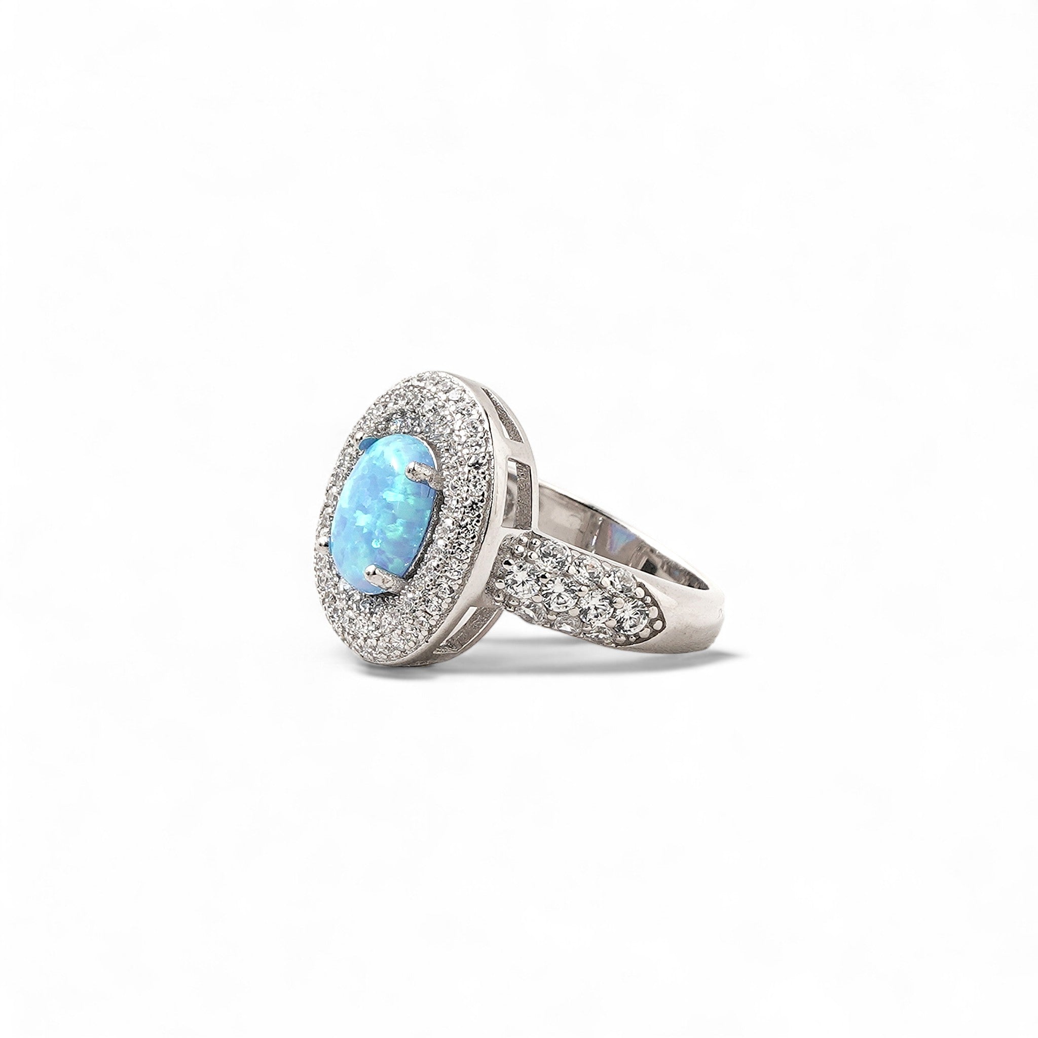 Opal Halo Ring