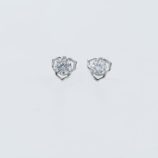 Tiny Crystal Blossom Stud Earrings