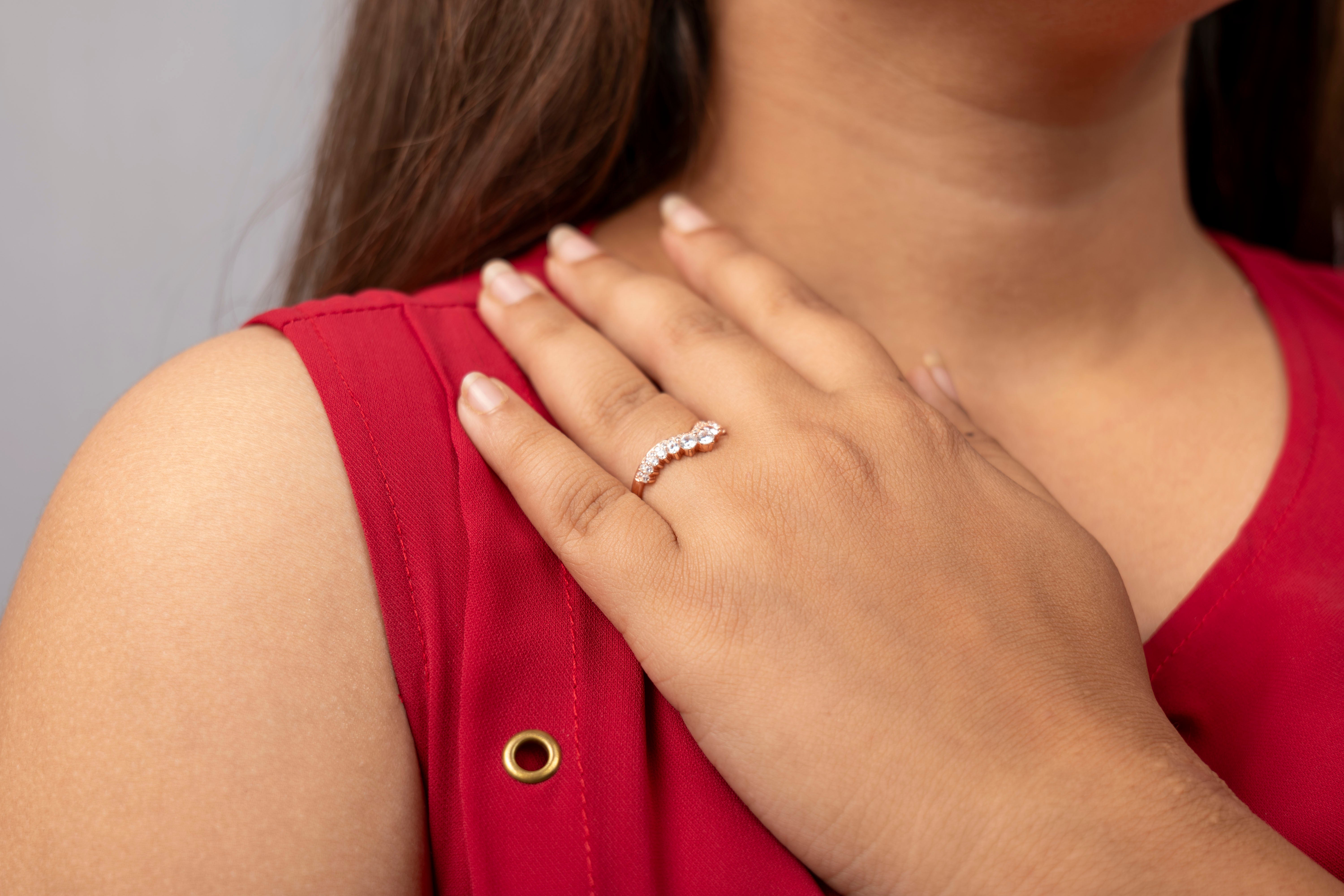 Regal Rose Gold Crown Ring