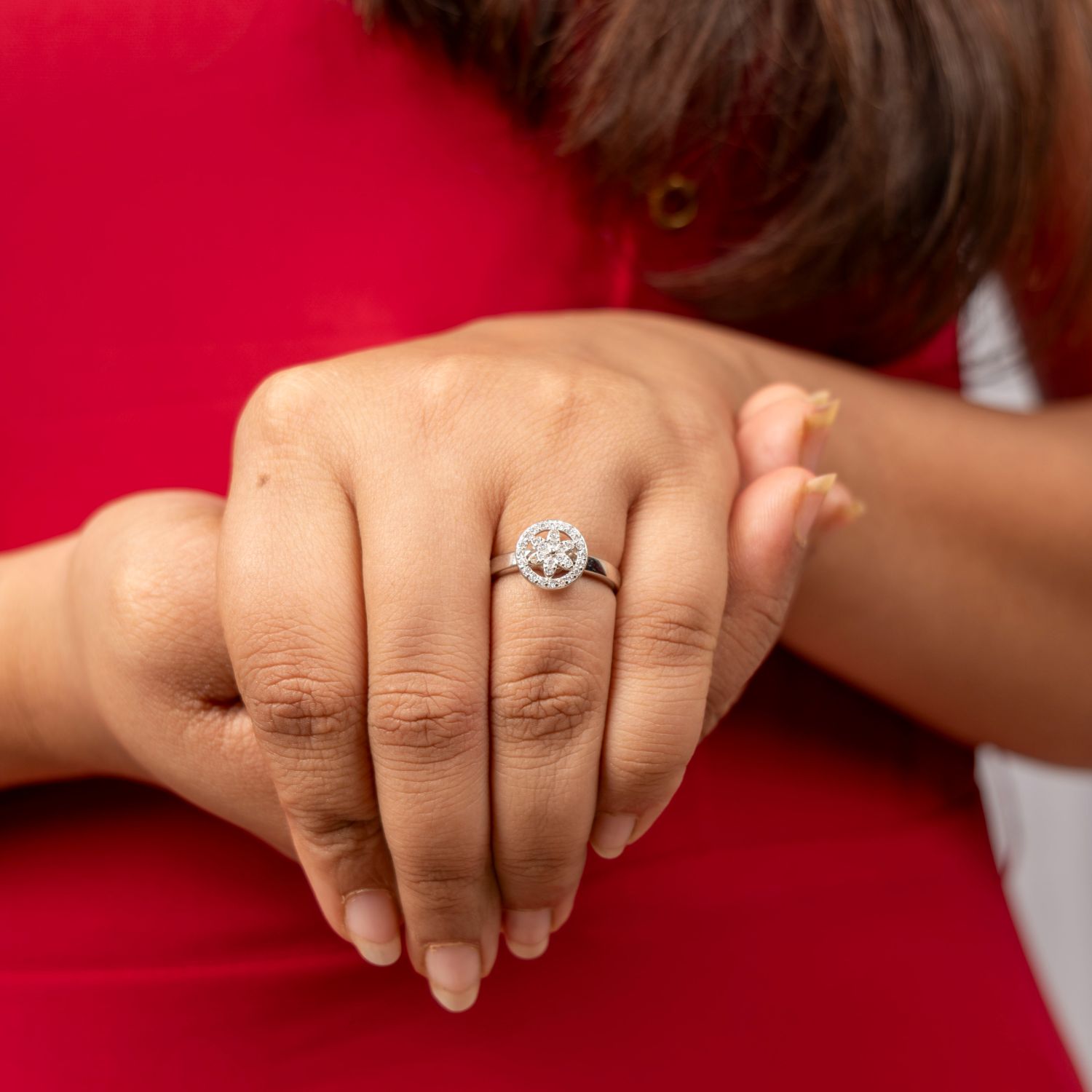 Daisy Halo Spinner Ring