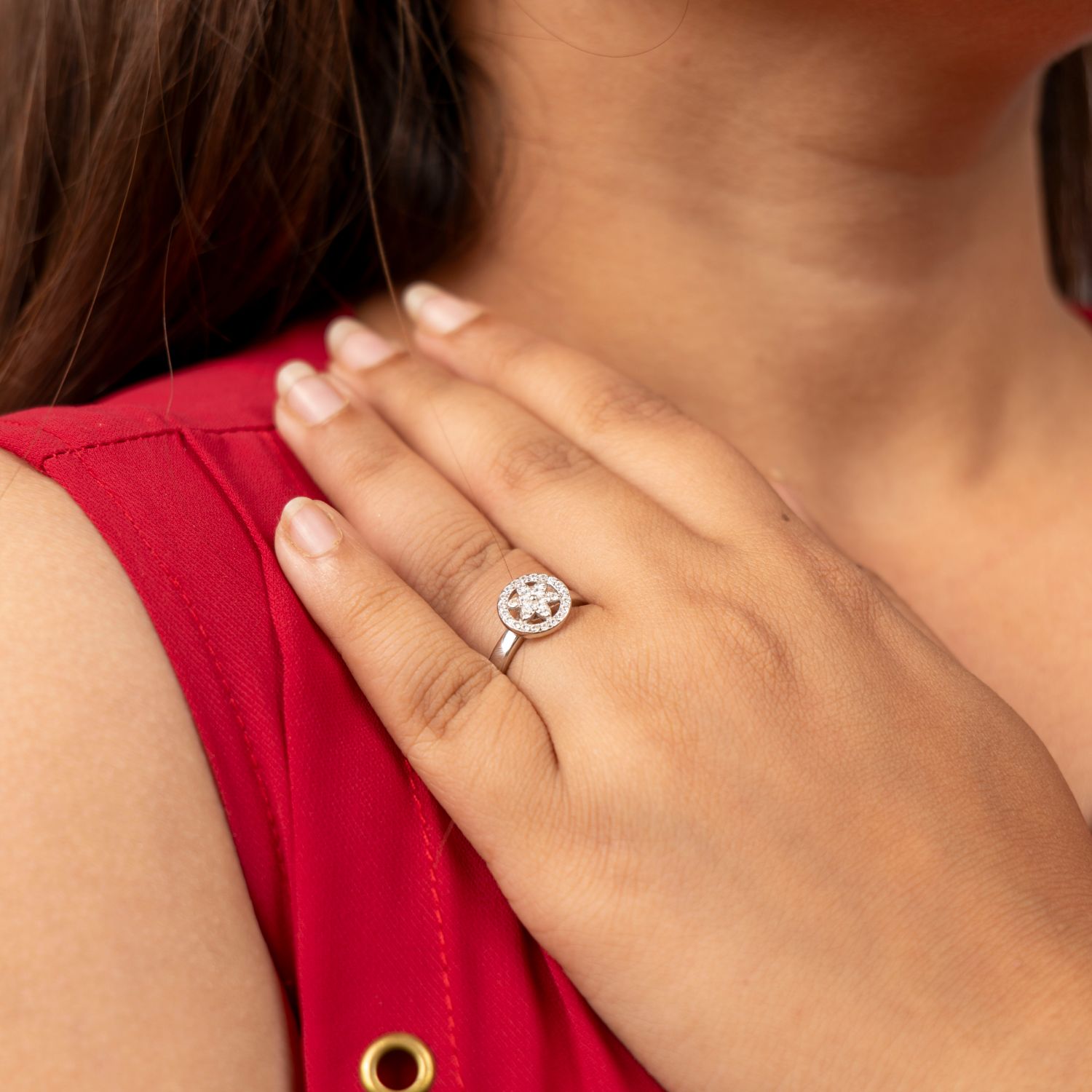 Daisy Halo Spinner Ring