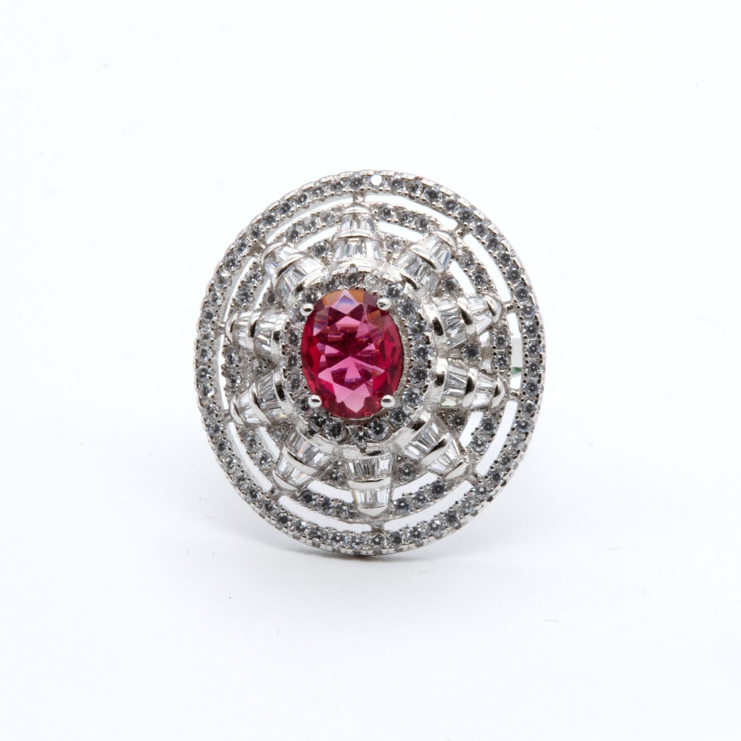 Ruby Radiance Cocktail Ring