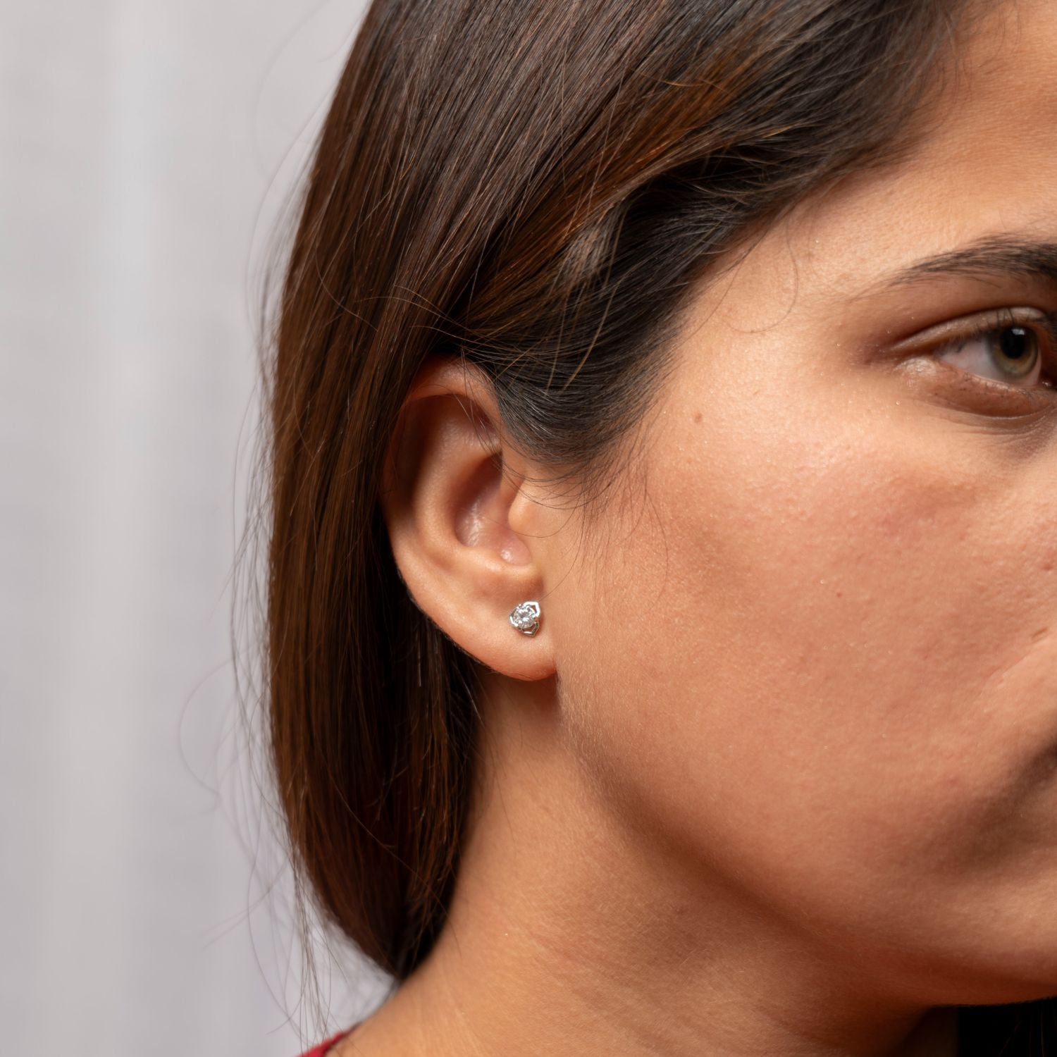 Tiny Crystal Blossom Stud Earrings