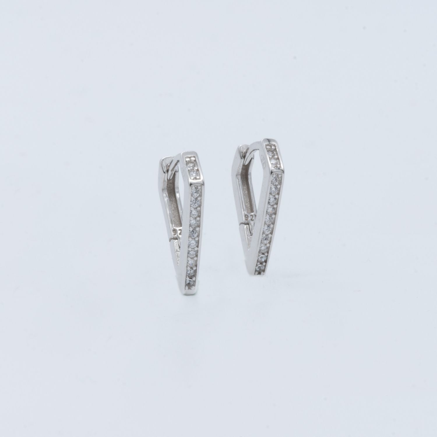 Modern V Hoop Earrings