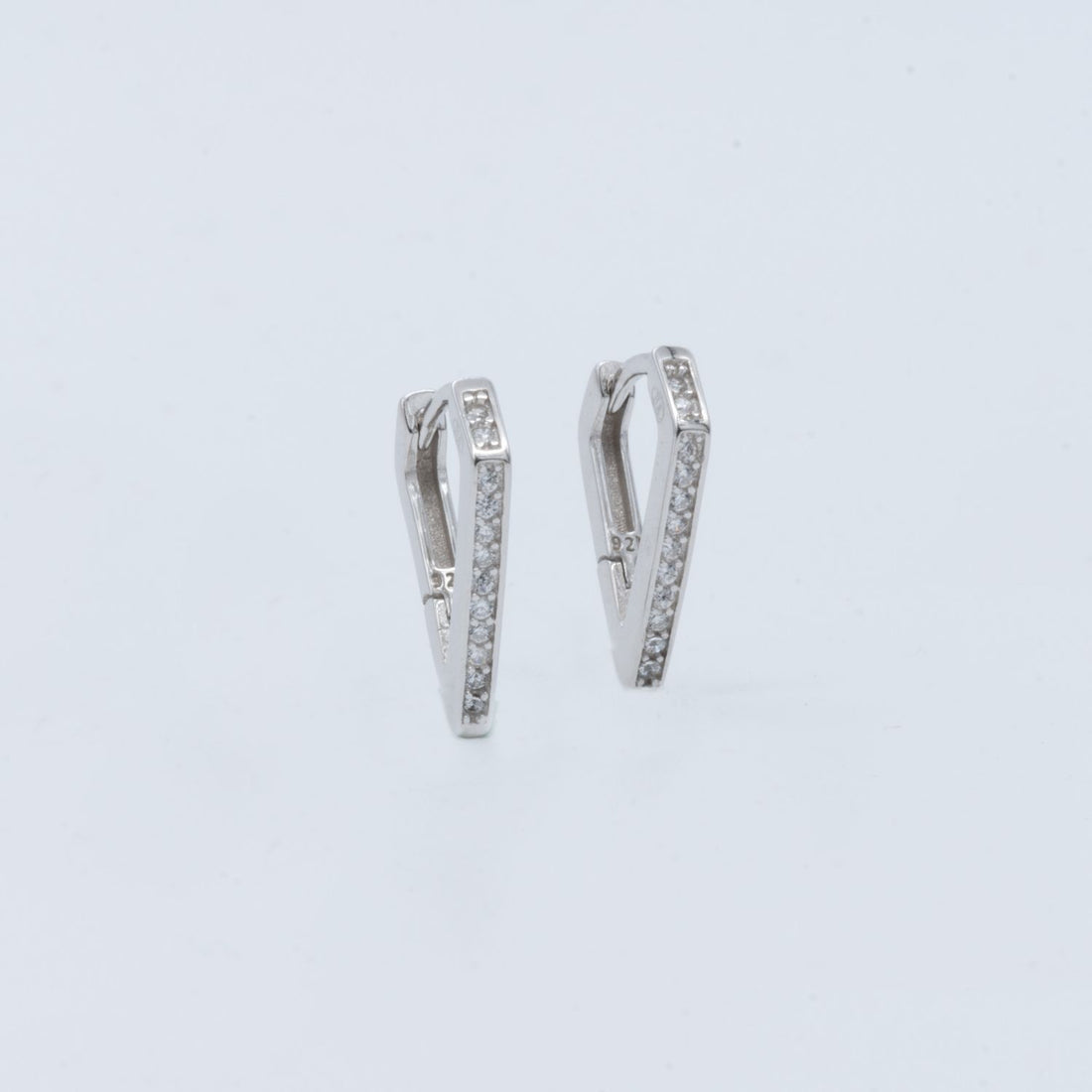 Modern V Hoop Earrings