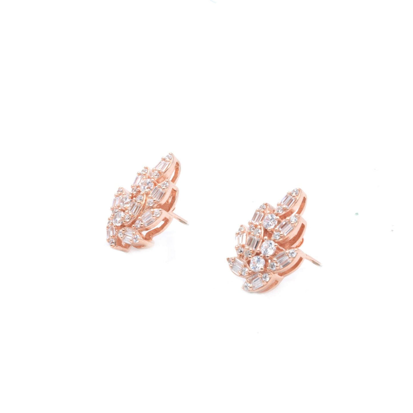 Rose Gold Leaf Earrings