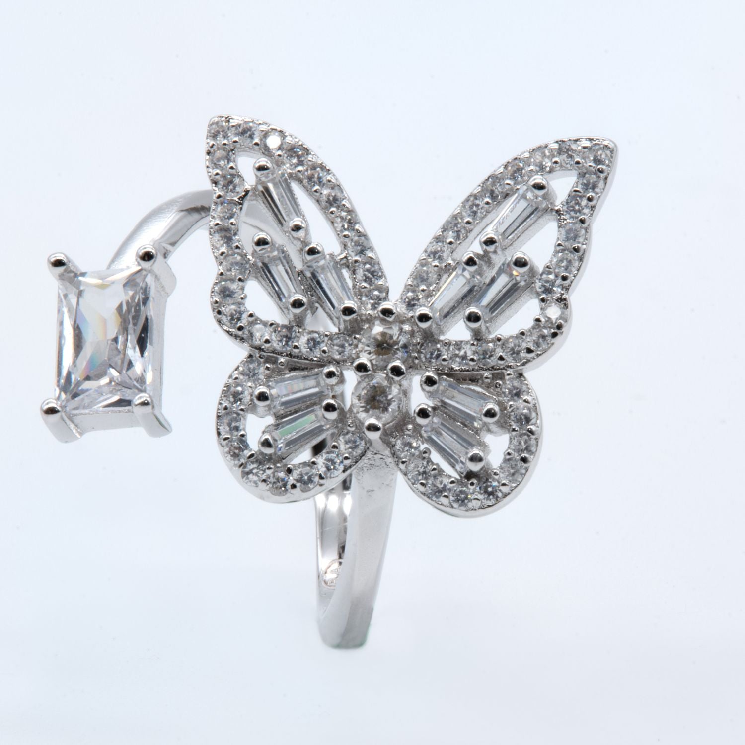 Butterfly Baguette Zircon Ring
