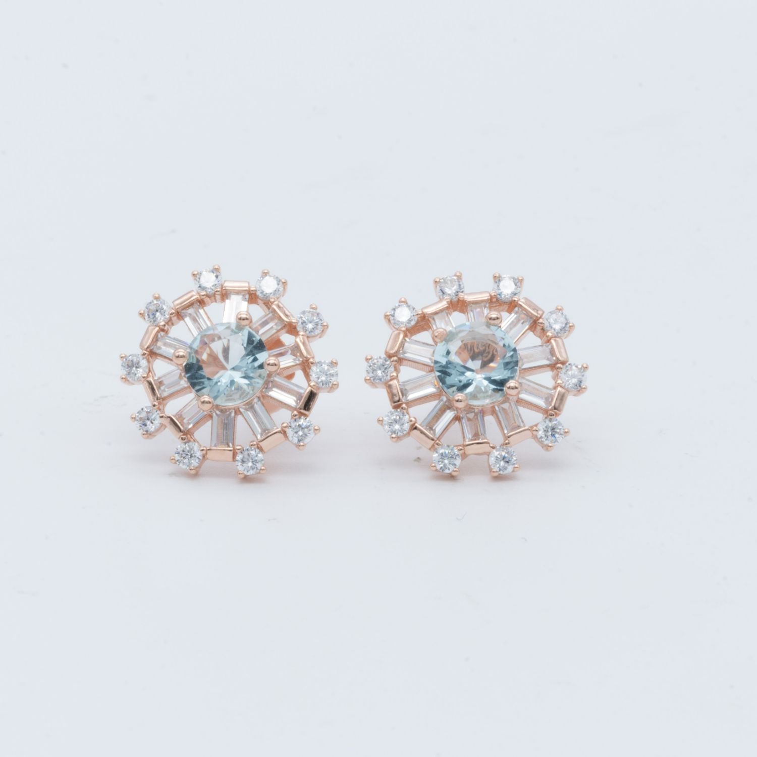 Rose Gold Sunburst Earrings