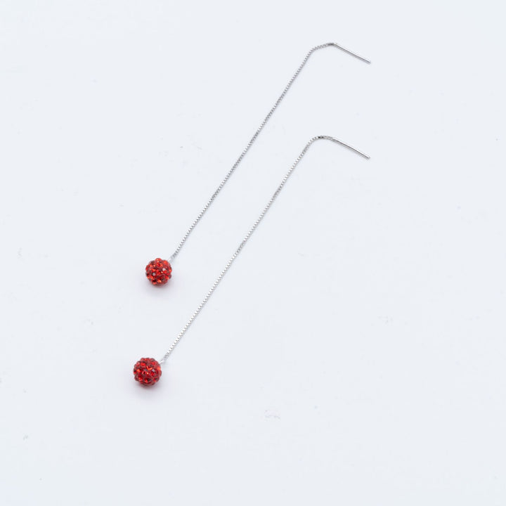 Ruby Sparkle Sui Dhaga Earrings