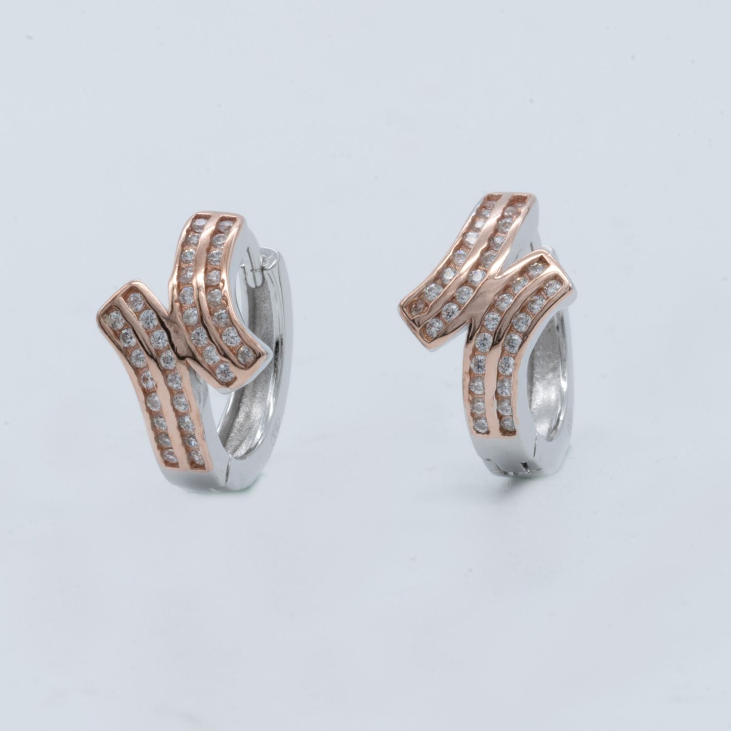 Two-Tone Wave Earrings