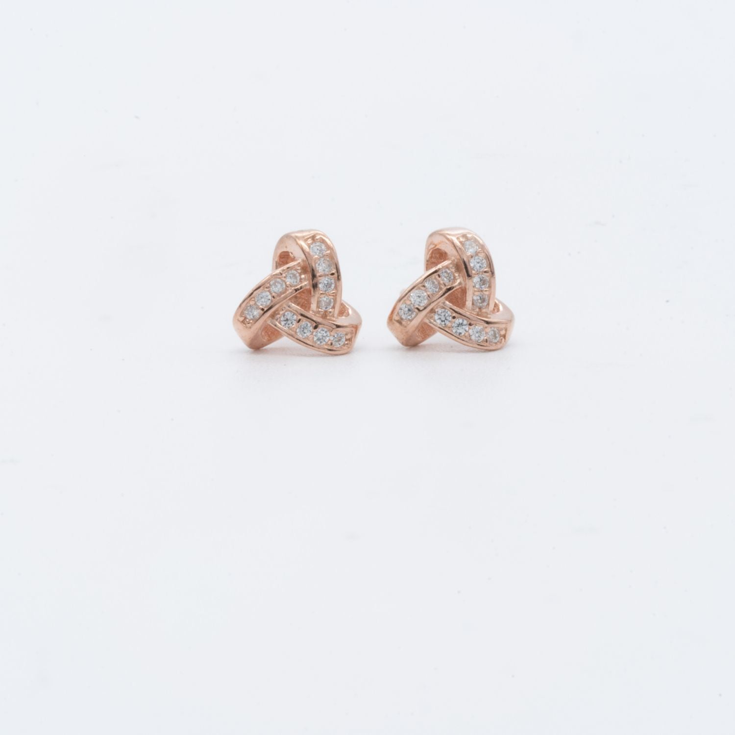 Tiny Infinity Knot Silver Stud Earrings