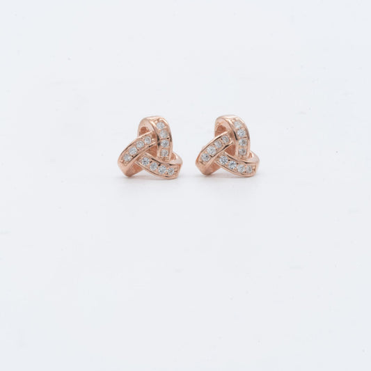 Tiny Infinity Knot Silver Stud Earrings