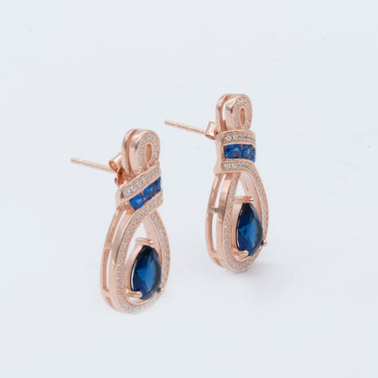 Sapphire Infinity Earrings