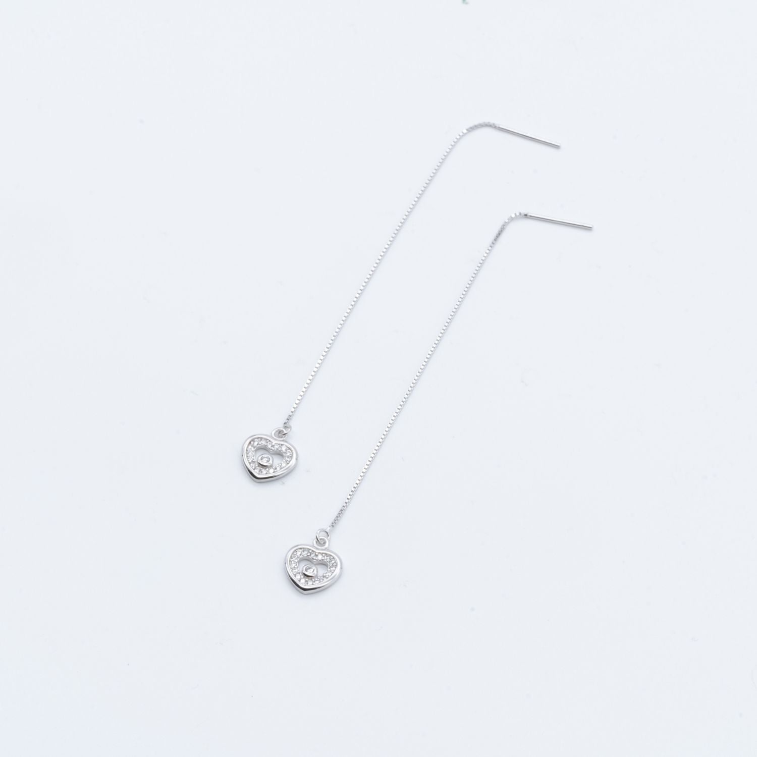 Heart Charm Sui Dhaga Earrings