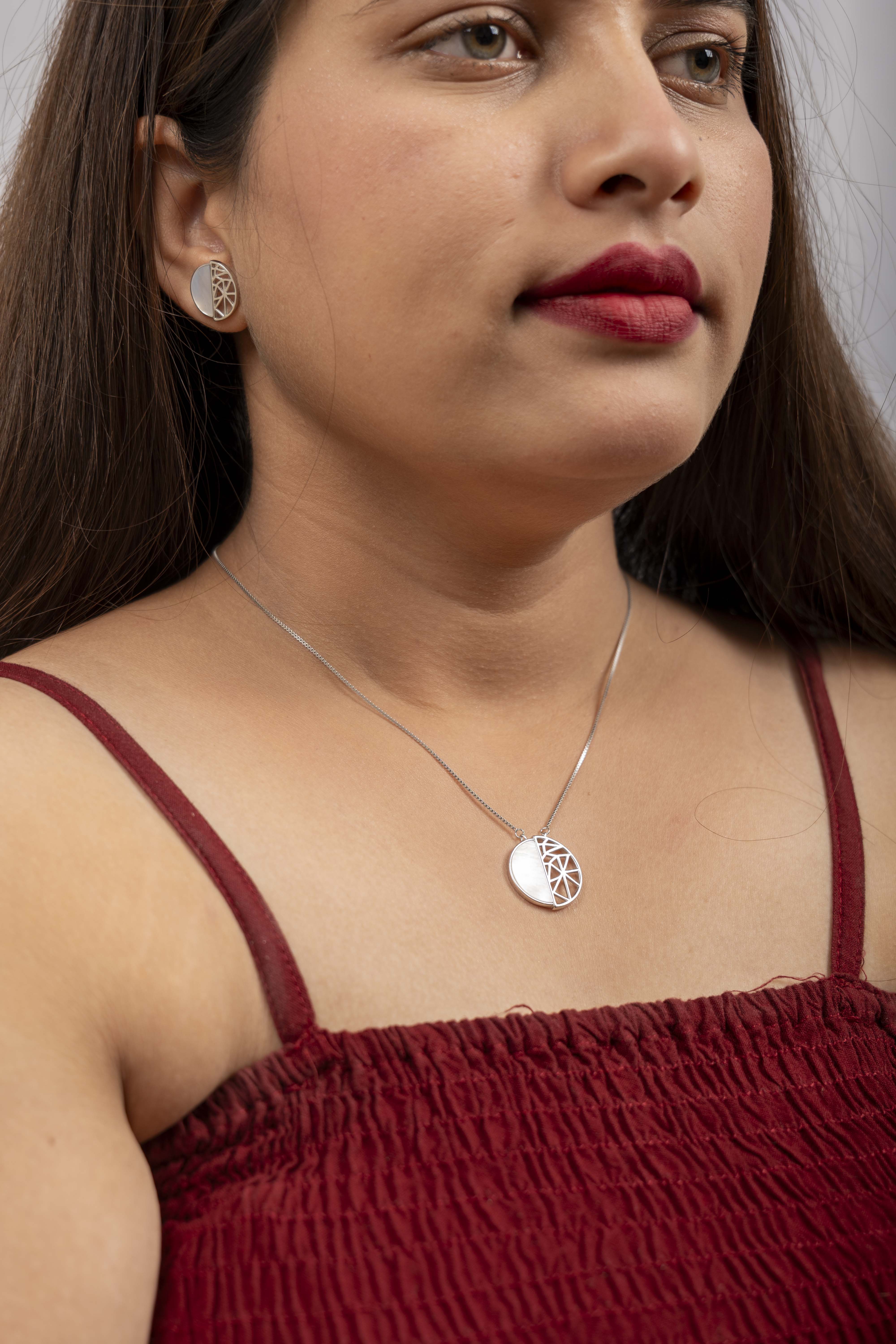 Geometric Harmony Silver Set