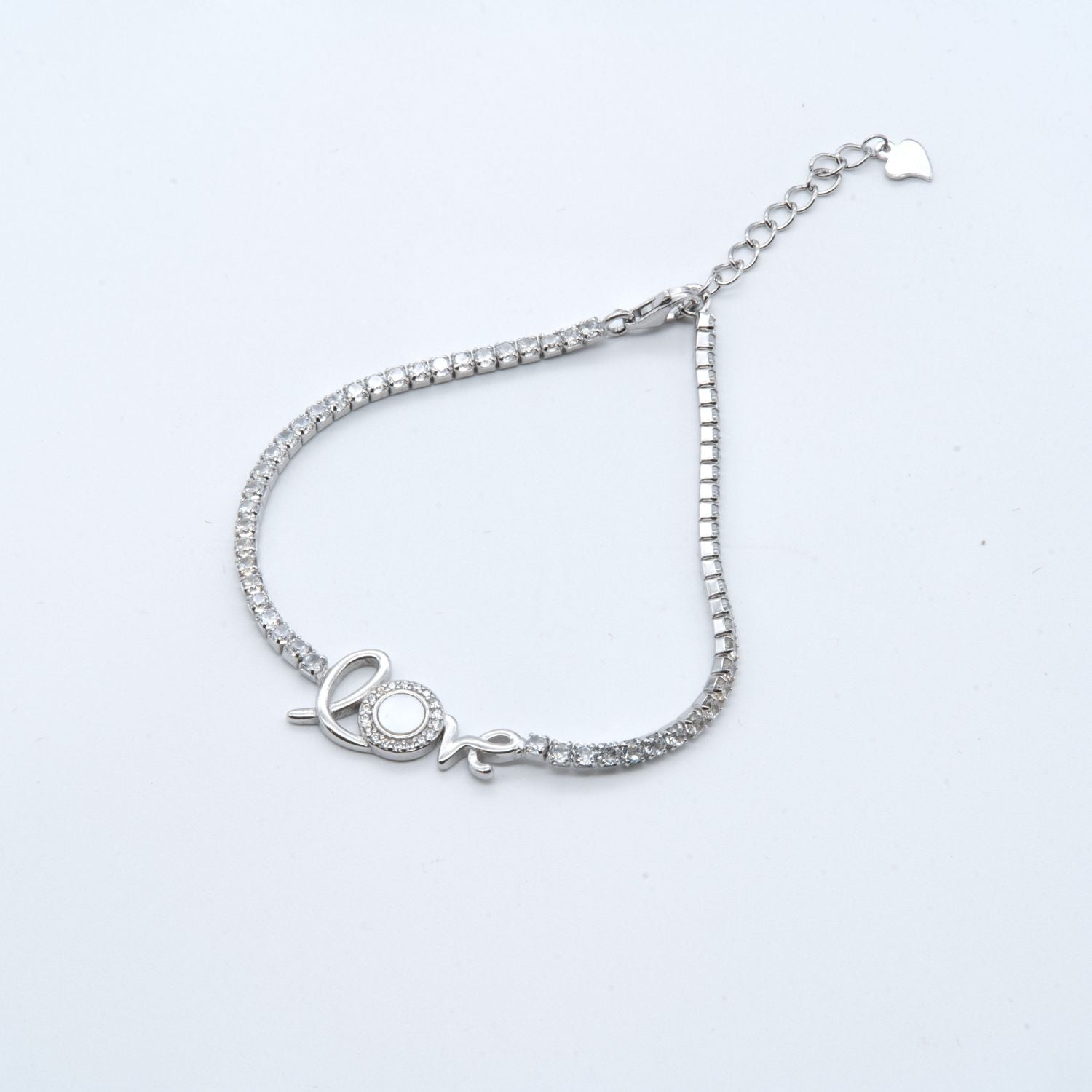 Love Script Silver Bracelet