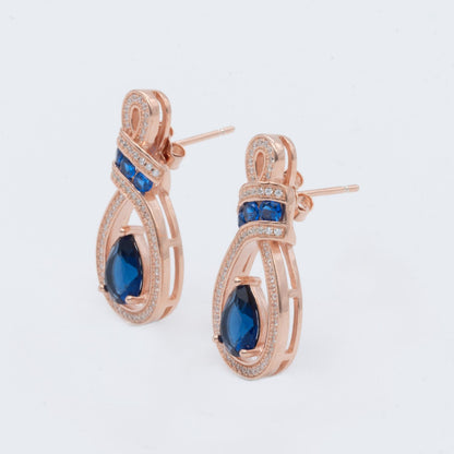 Sapphire Infinity Earrings