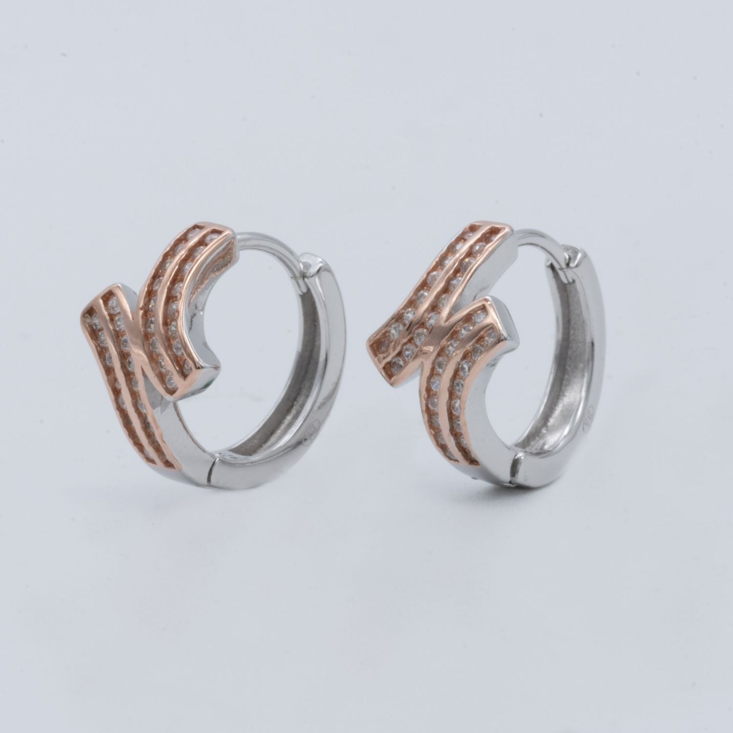 Two-Tone Wave Earrings