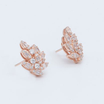 Rose Gold Leaf Earrings