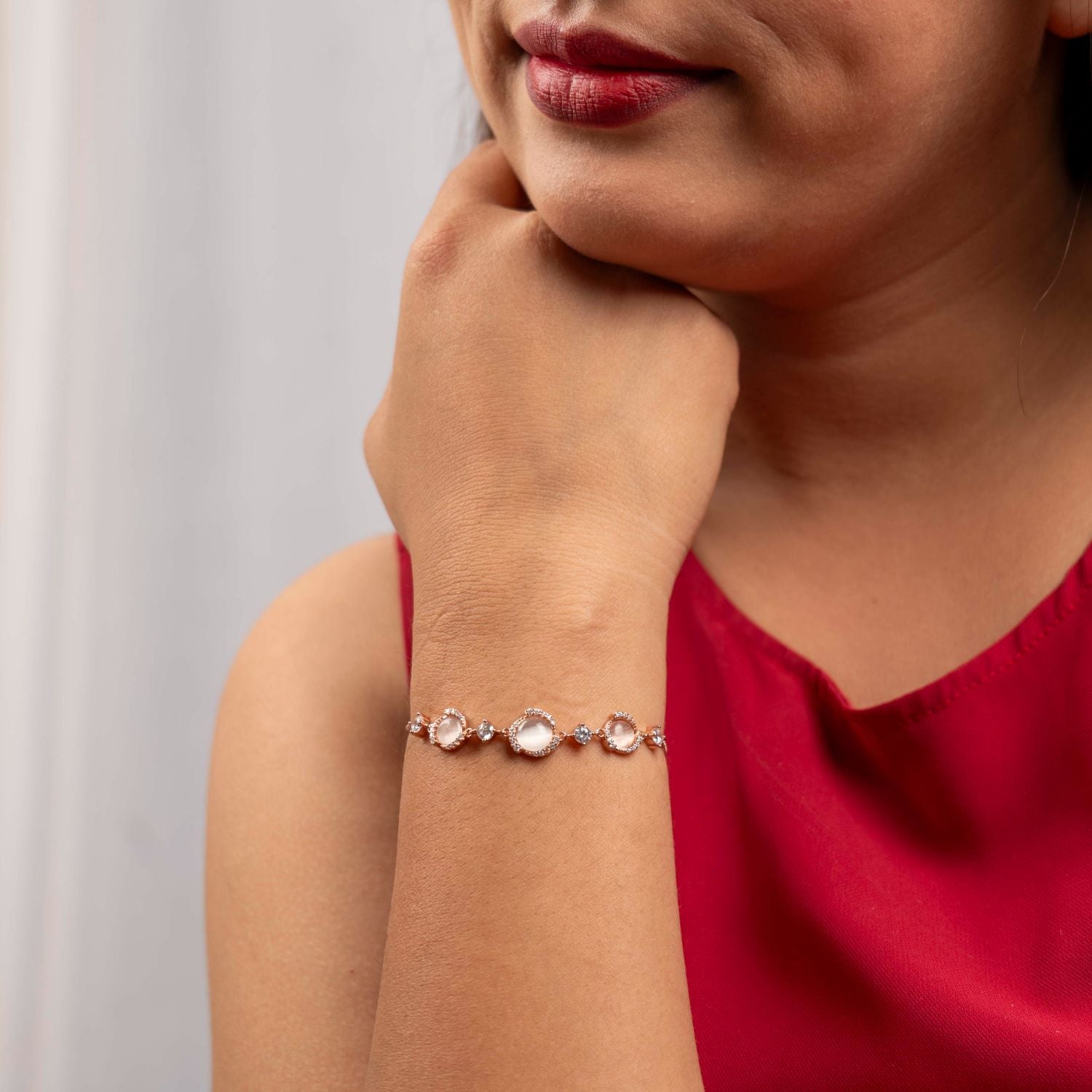 Blushing Elegance Rose Gold Bracelet