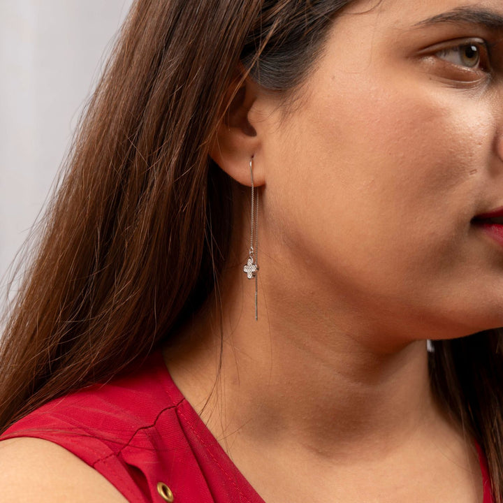 Clover Charm Sui Dhaga Earrings