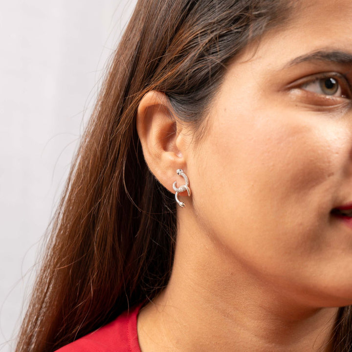 Enchanted Serpent Twist Earrings