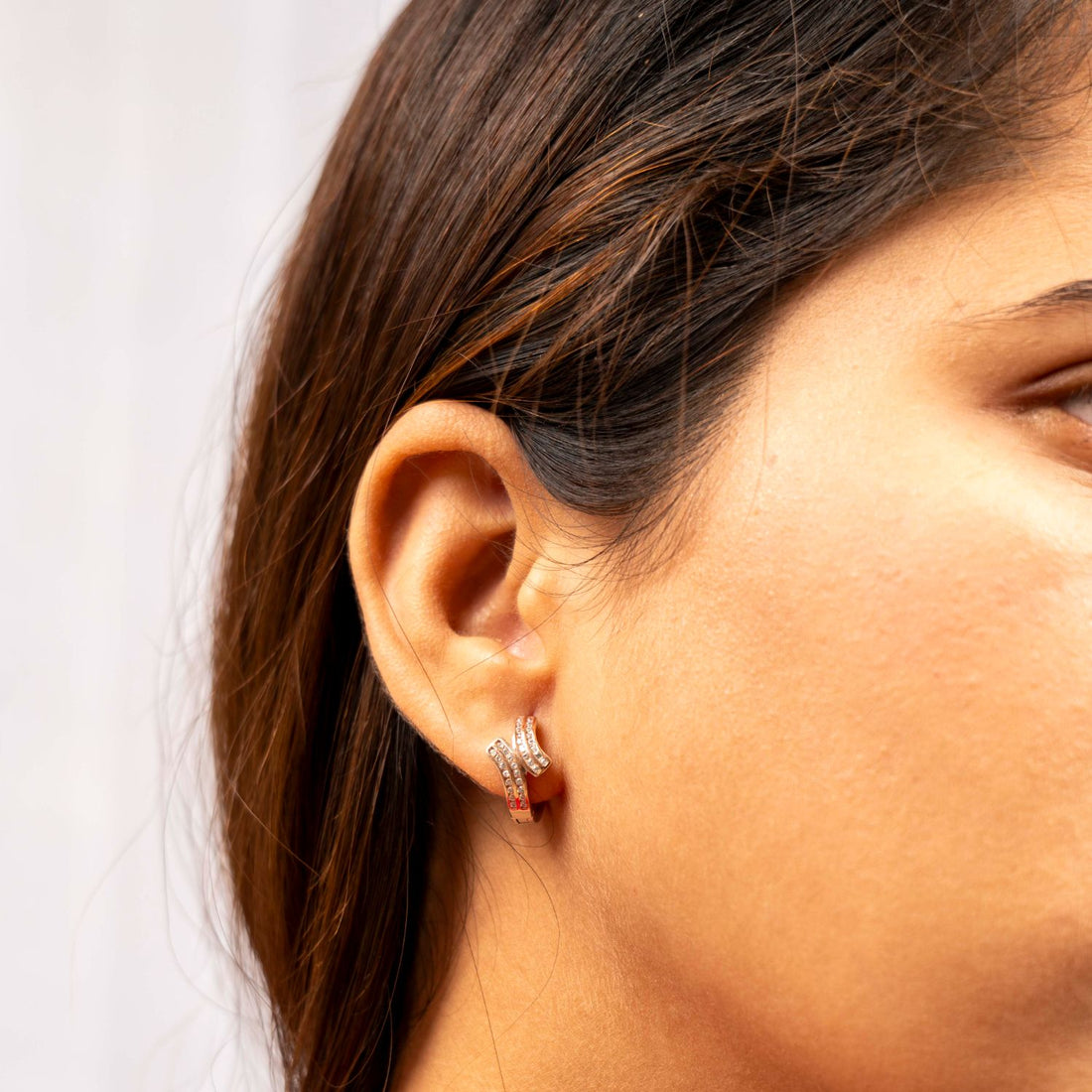 Two-Tone Wave Earrings