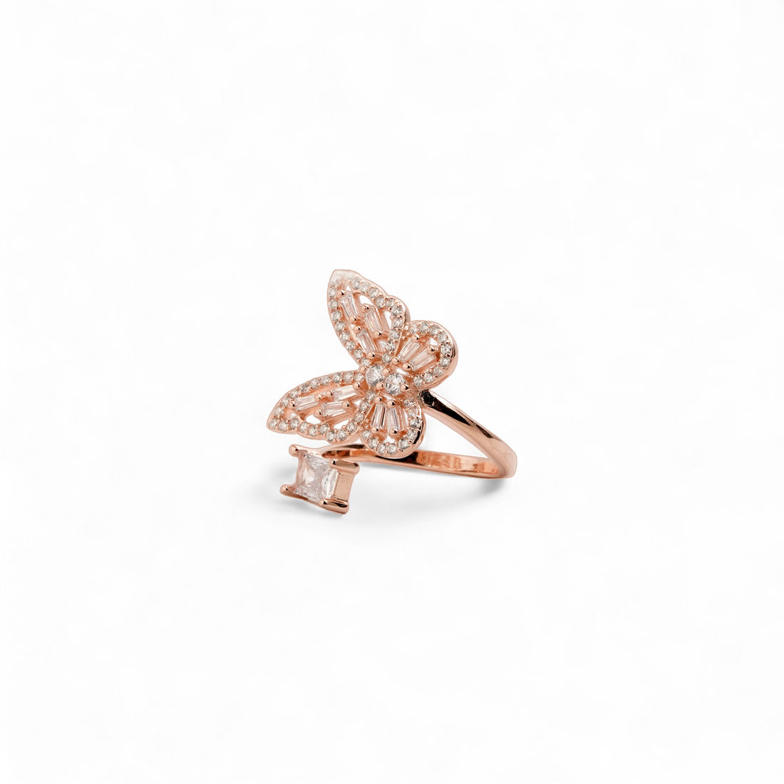 Butterfly Baguette Zircon Ring