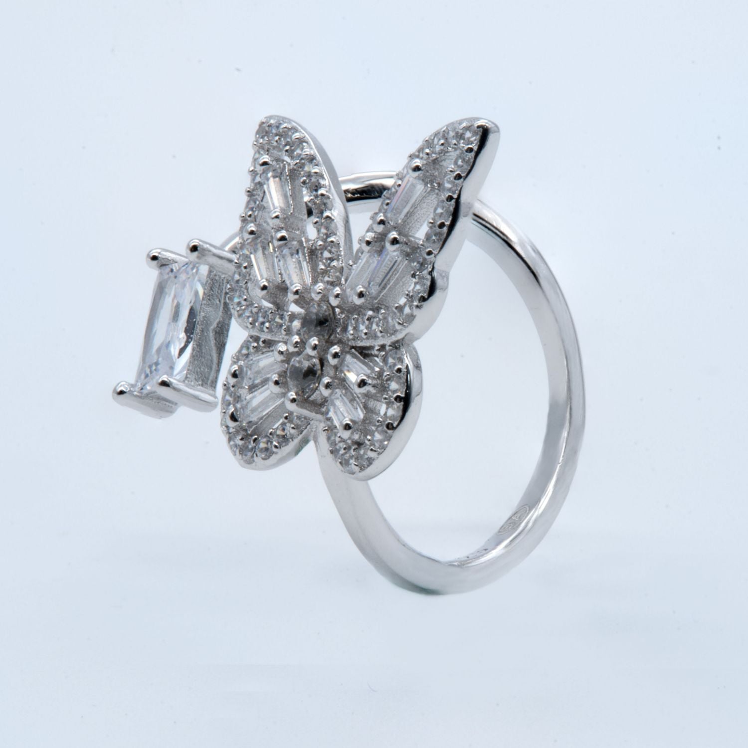 Butterfly Baguette Zircon Ring