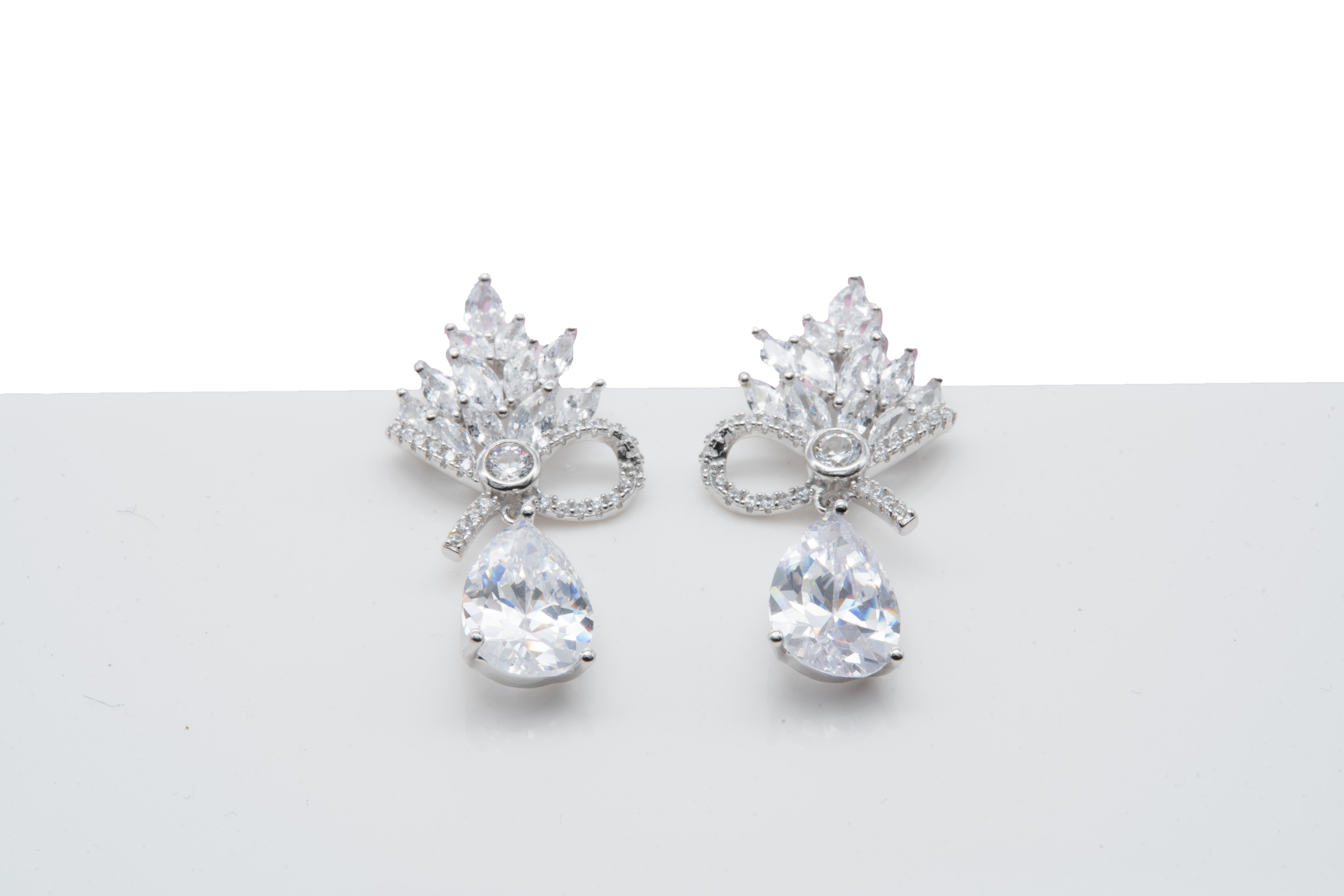 Radiant Teardrop Bow Earrings