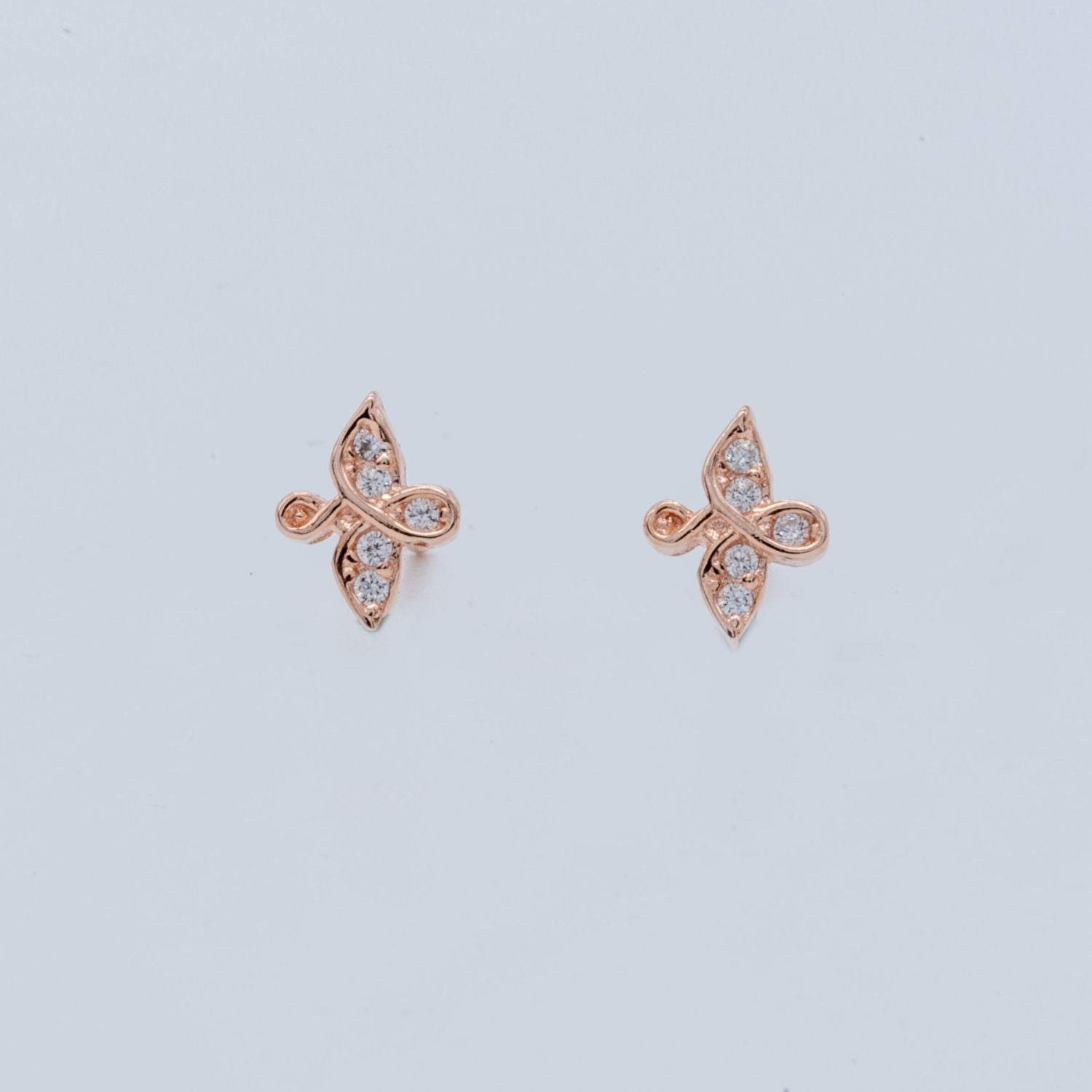 Petite Butterfly Sparkle Stud Earrings