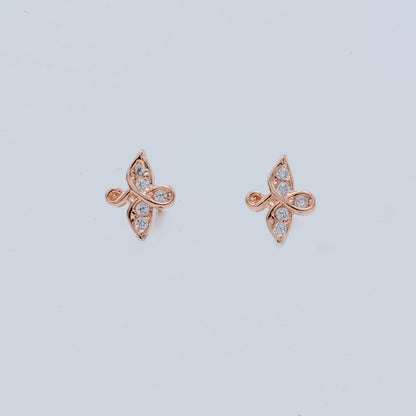 Petite Butterfly Sparkle Stud Earrings