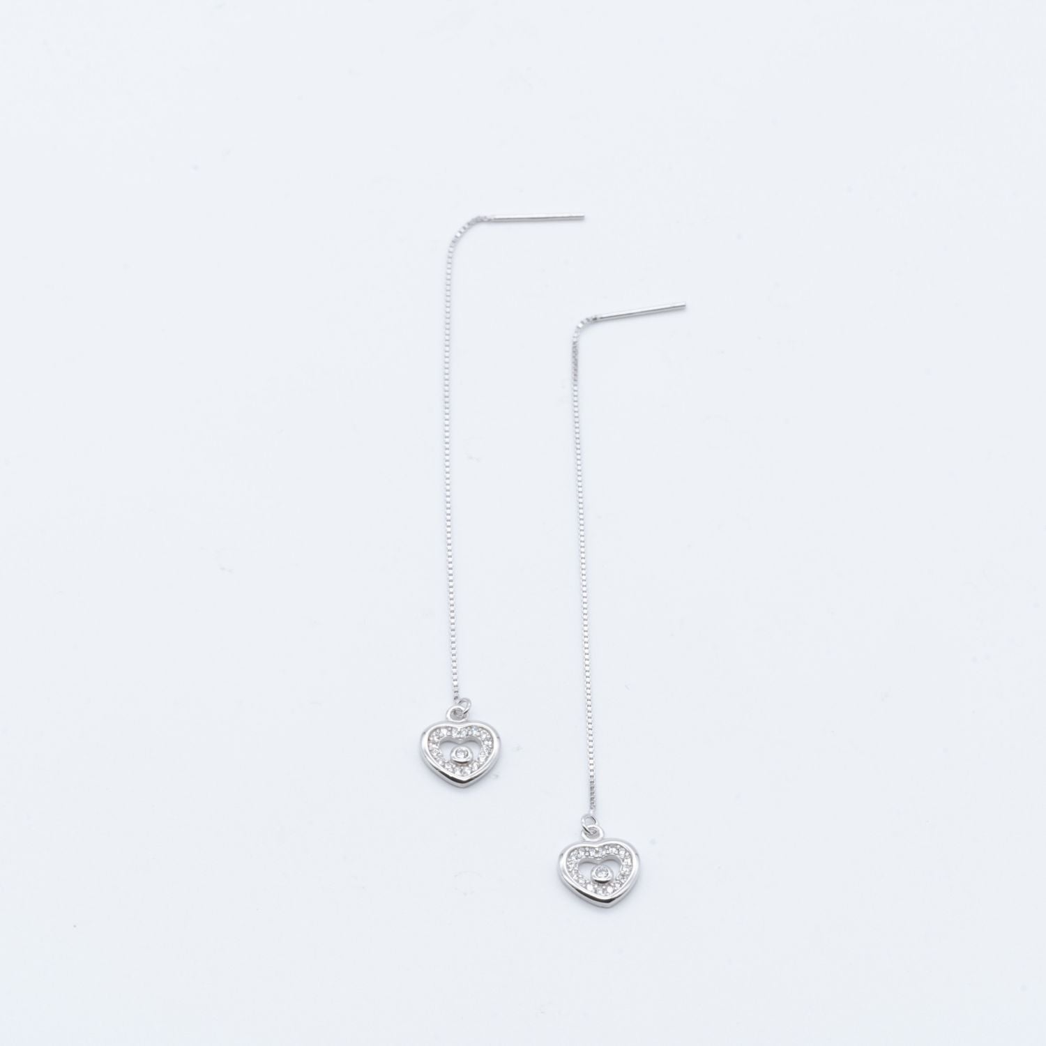 Heart Charm Sui Dhaga Earrings